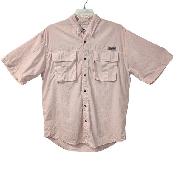 Bimini Bay Outfitters Other - Bimini Bay Vented Fishing Shirt Large Pink Short Sleeve Performance Sun UV Top L